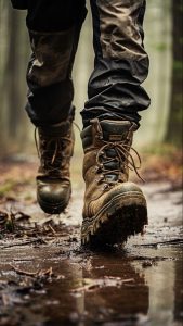 Hiking boots recommended for gorilla trekking in Uganda's rainforest terrain