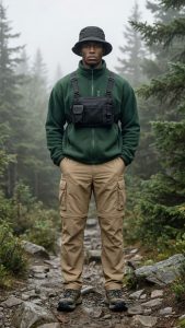 Proper clothing for gorilla trekking including long sleeves and hiking trousers